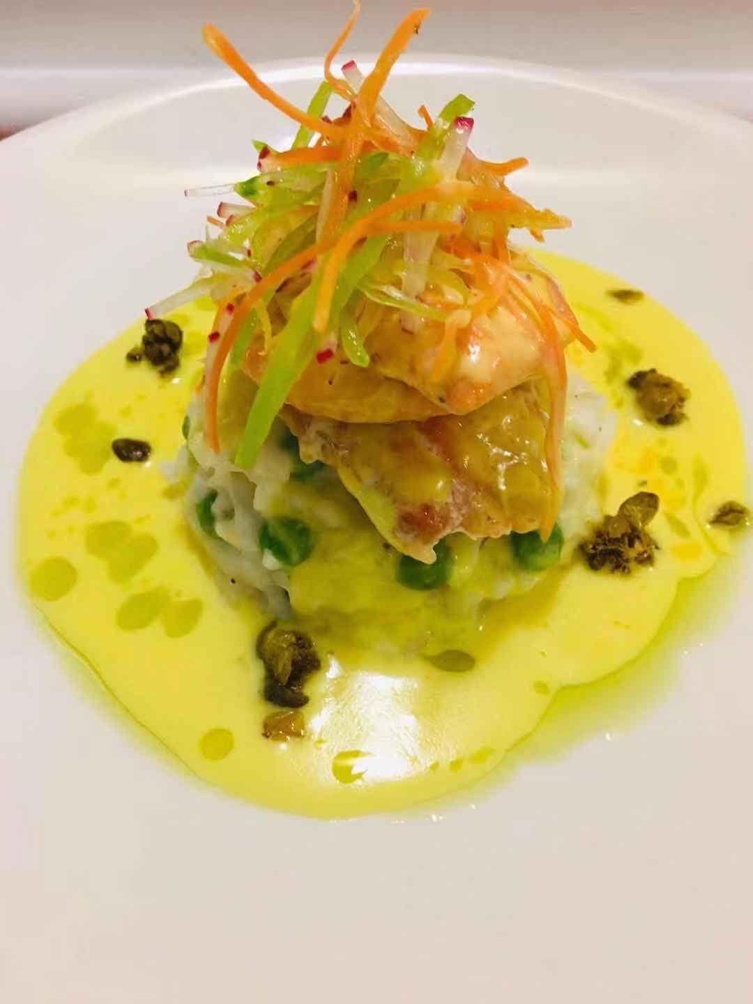 Scallops on risotto