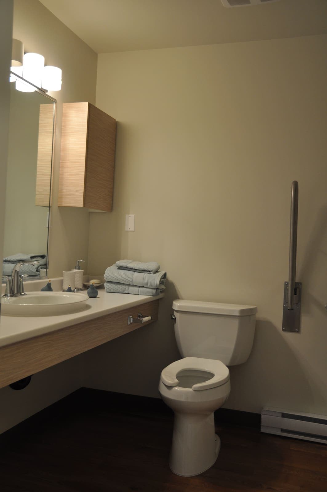 Accessible bathroom with walk-in shower