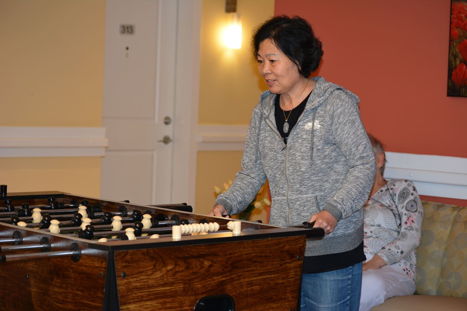 Foosball in the games room