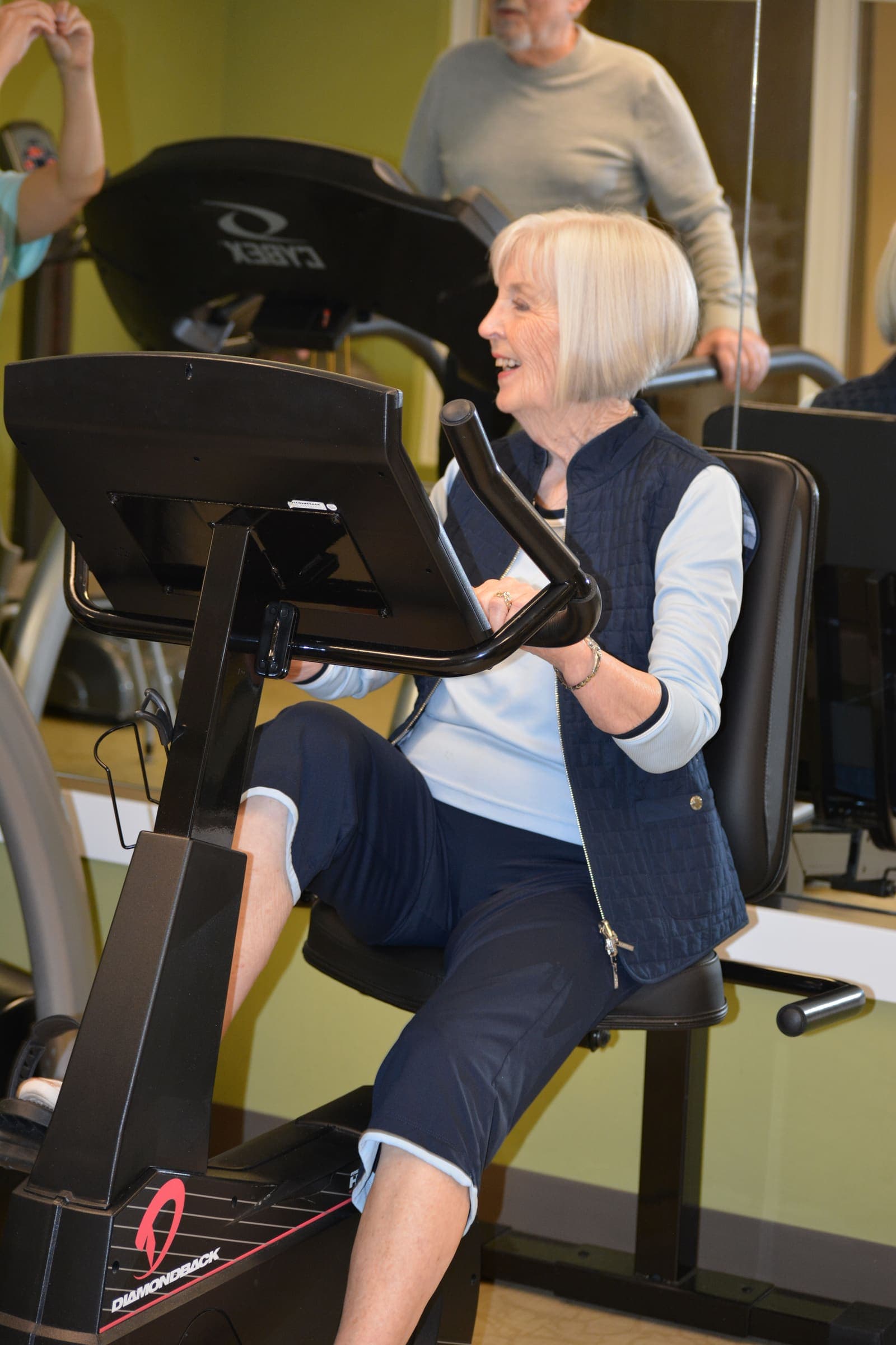 Staying active in the fitness room