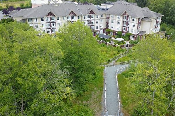Nature walkway beside the property